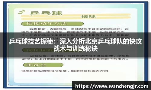乒乓球技艺探秘：深入分析北京乒乓球队的快攻战术与训练秘诀